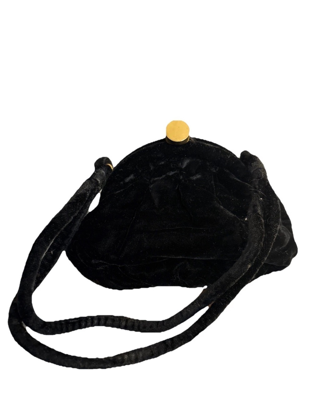 Vintage Black Velvet Evening Bag with Go